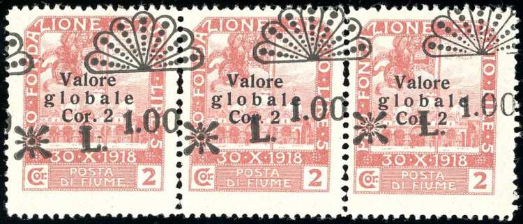FIUME SEGNATASSE 1921 - 1 lira su ... 