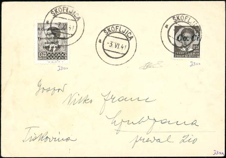 LUBIANA 1941 - 25 p. soprastampa a ... 