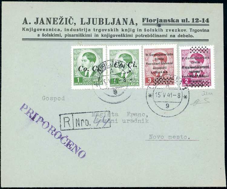 LUBIANA 1941 - Soprastampati R. ... 