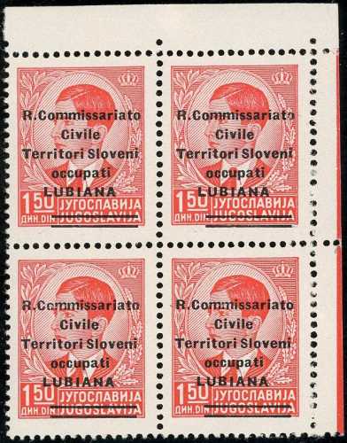 LUBIANA 1941 - 1,50 d. soprastampa ... 