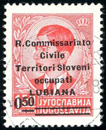 LUBIANA 1941 - 0,50 d. su 1,50 d. ... 