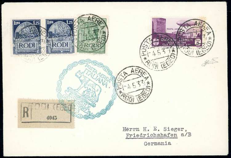 POSTA AEREA 1933 - 5 lire ... 