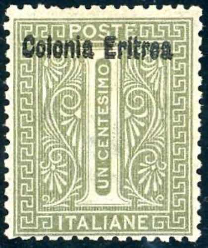1893 - 1 cent., doppia soprastampa ... 