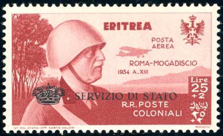 SERVIZIO AEREO 1934 - 25 + 2 lire ... 