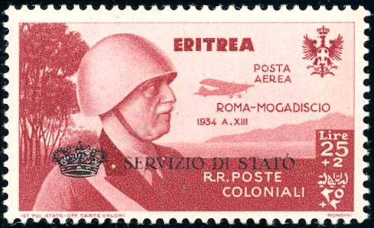 SERVIZIO AEREO 1934 - 25 + 2 lire ... 