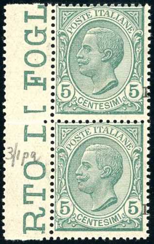 1912 - 5 cent. Leoni, soprastampa ... 