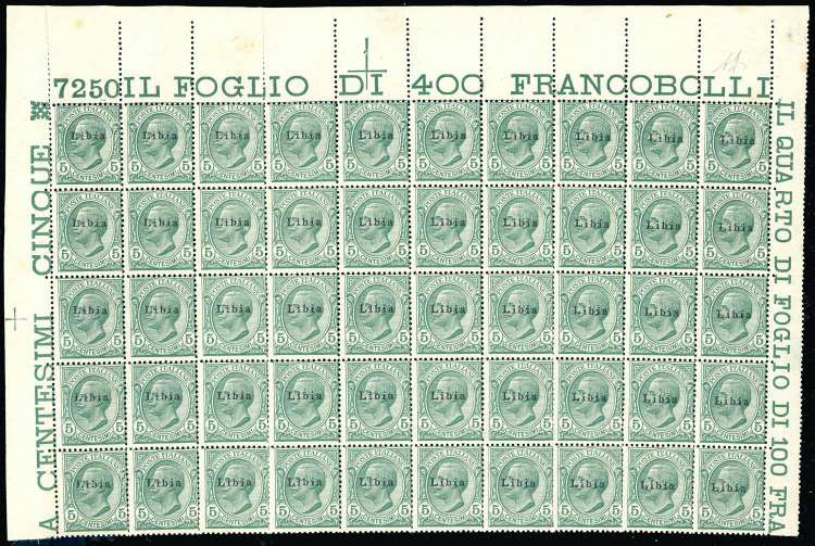 1912 - 5 cent. Leoni, soprastampa ... 