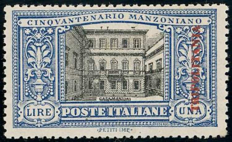 1924 - 1 lira Manzoni, saggio ... 