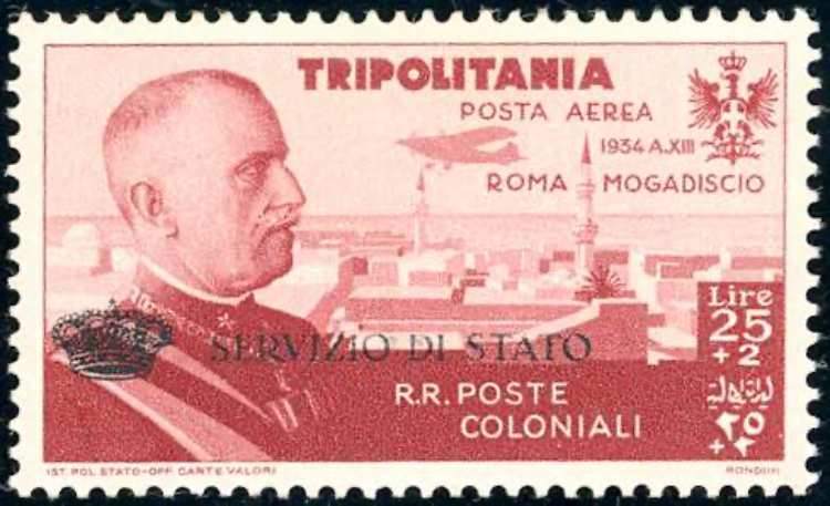 SERVIZIO AEREO 1934 - 25 + 2 lire ... 