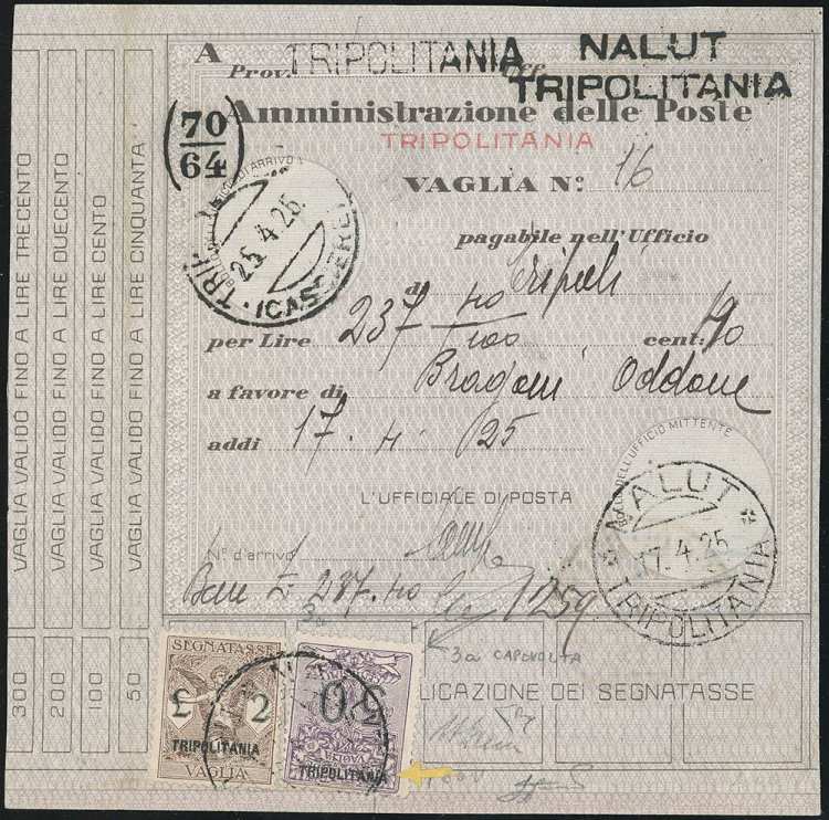 SEGNATASSE VAGLIA 1925 - 50 cent. ... 