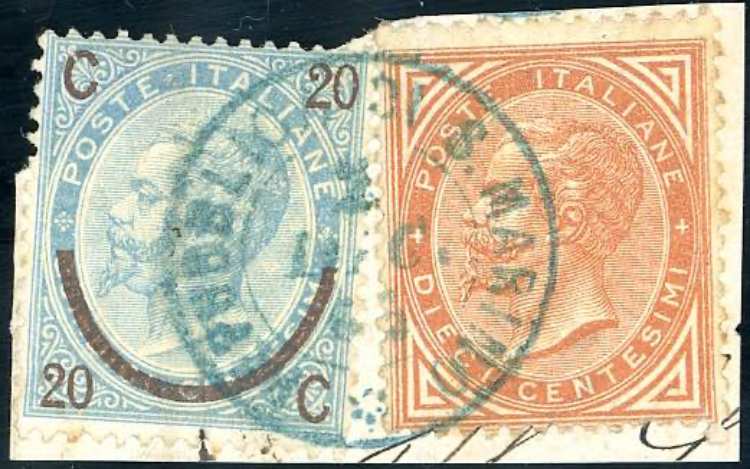 1865 - 20 cent. su 15 cent. Ferro ... 
