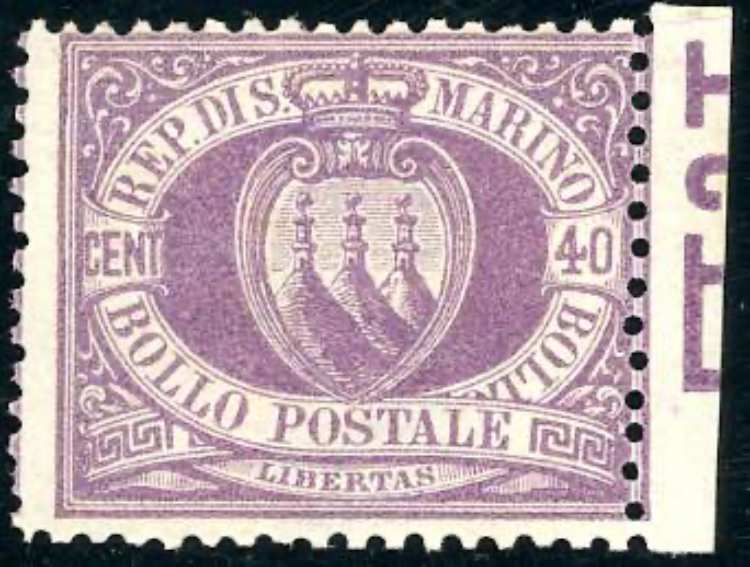 1877 - 40 cent. Stemma (7), ... 