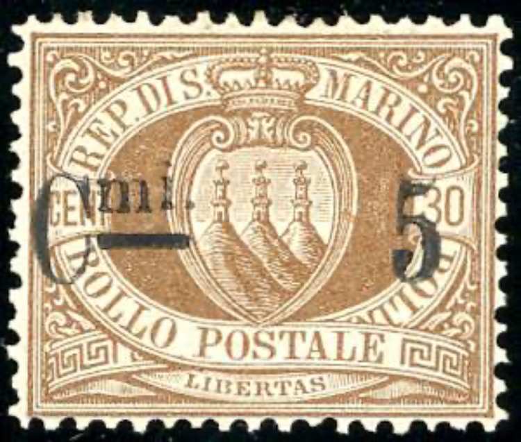 1892 - 5 cent. su 30 cent. ... 