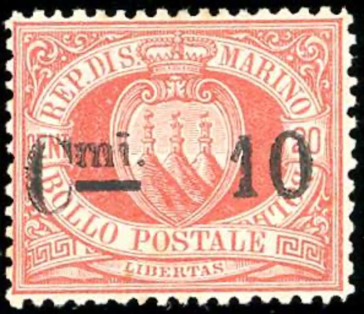 1892 - 10 cent. su 20 cent. (10), ... 
