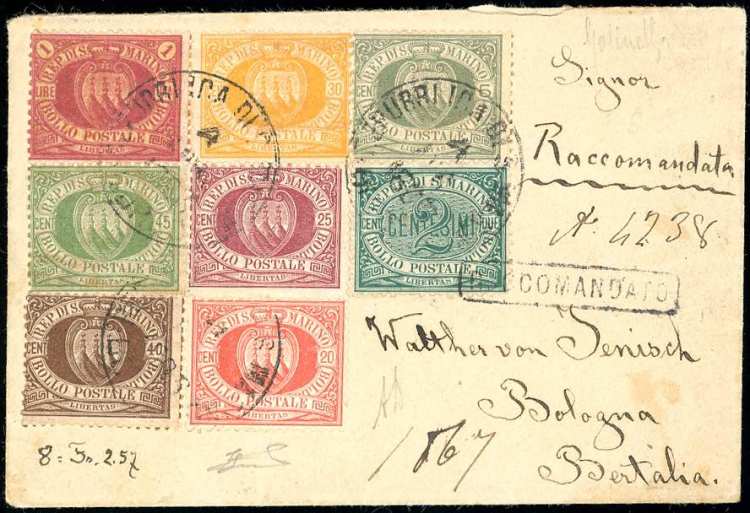 1893 - Bella affrancatura otto ... 