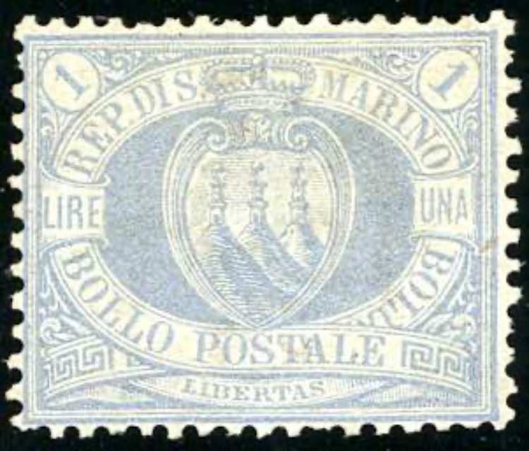 1894 - 1 lira oltremare Stemma ... 
