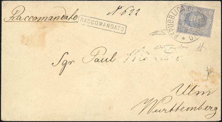 1897 - 1 lira oltremare Stemma ... 