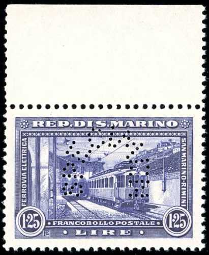 1932 - 1,25 lire violetto Treni, ... 