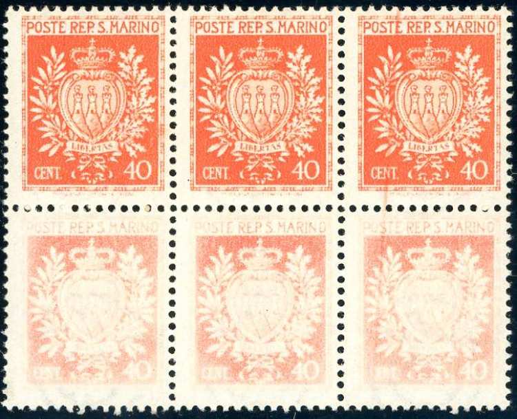 1945 - 40 cent. Stemmi, blocco di ... 