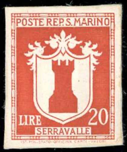 1945 - 20 lire Stemmi (292), prova ... 