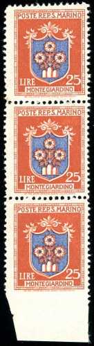 1945 - 25 lire Stemmi, striscia ... 