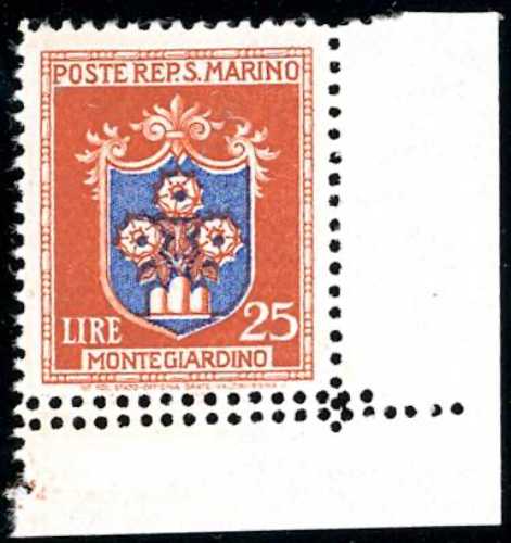 1945 - 25 lire Stemmi, doppia ... 