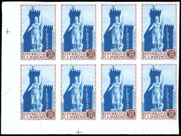 1954 - 20 lire Statua della ... 