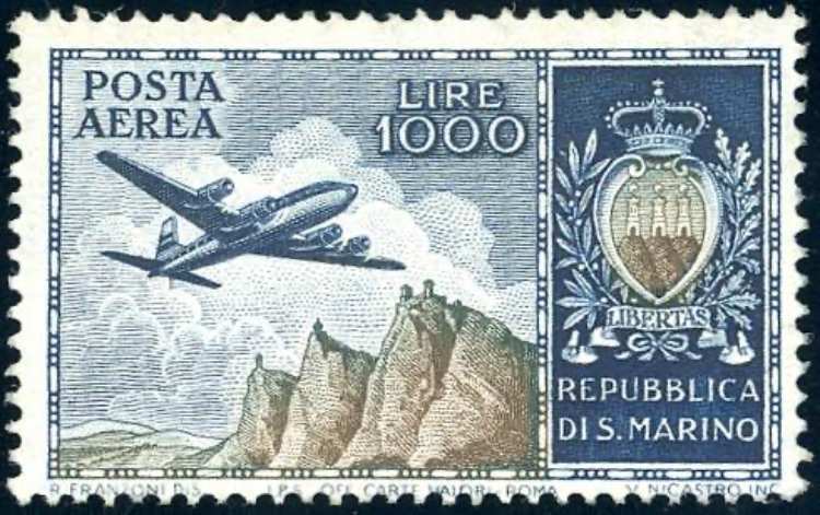 1954 - 1.000 lire Aereo (112), ... 