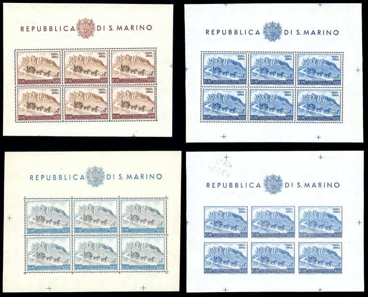 1949/51 - UPU, i quattro foglietti ... 