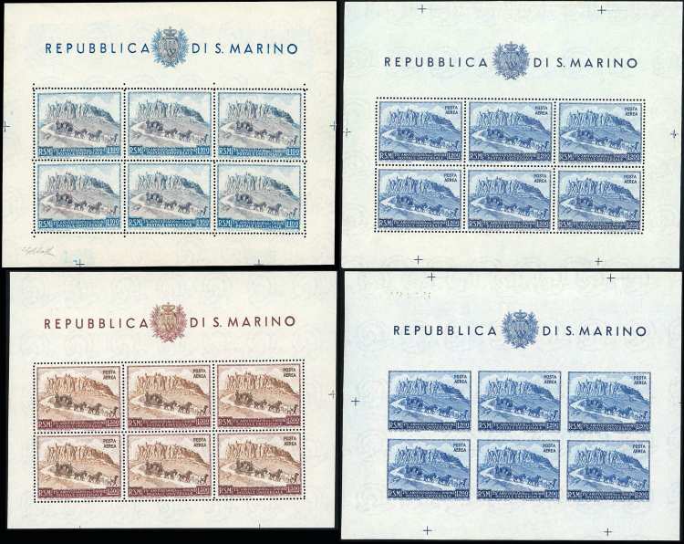 1949/51 - UPU, i quattro foglietti ... 