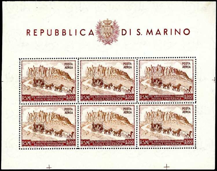 1951 - 300 lire, UPU, foglietto ... 