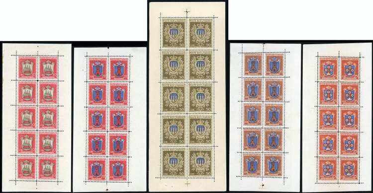 1945/46 - Stemmi, minifogli, serie ... 