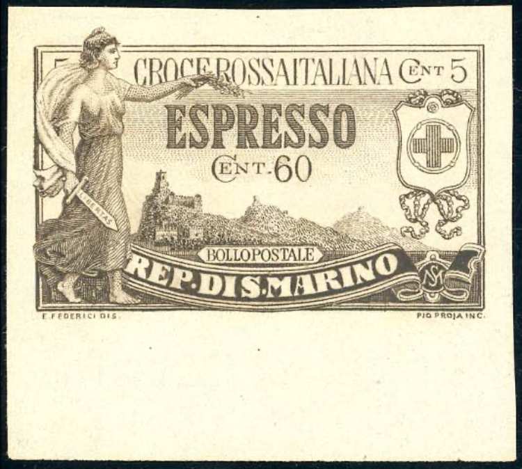 1923 - 60 + 5 cent. Croce Rossa ... 