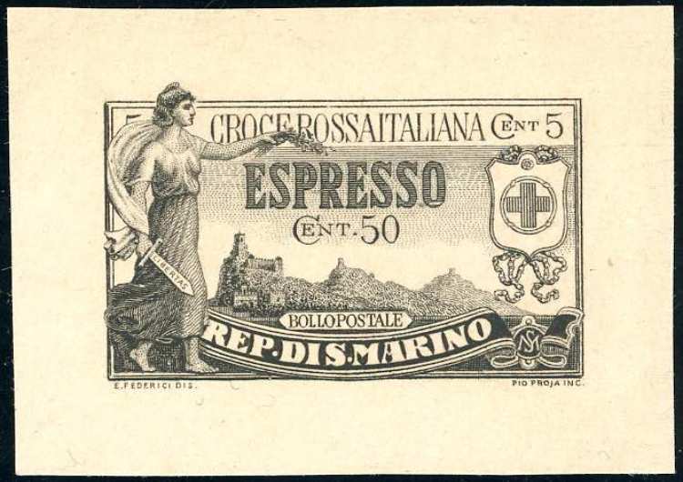 1923 - 50 + 5 cent. Croce Rossa, ... 