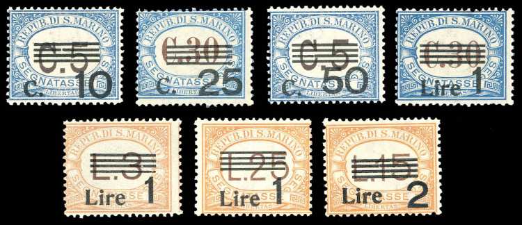 1936/39 - Soprastampati (47/53), ... 