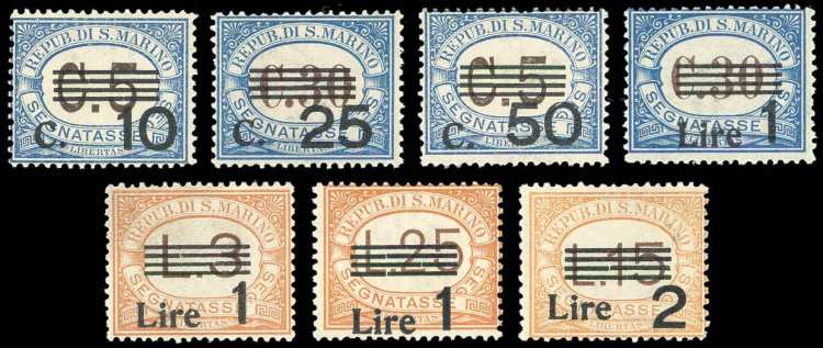 1936/39 - Soprastampati (47/53), ... 