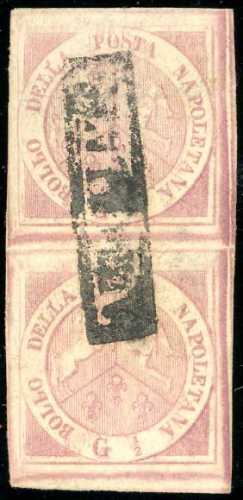 1858 - 1/2 grano rosa lillaceo ... 