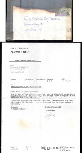 GERMANIA 1978 - Busta recuperata ... 