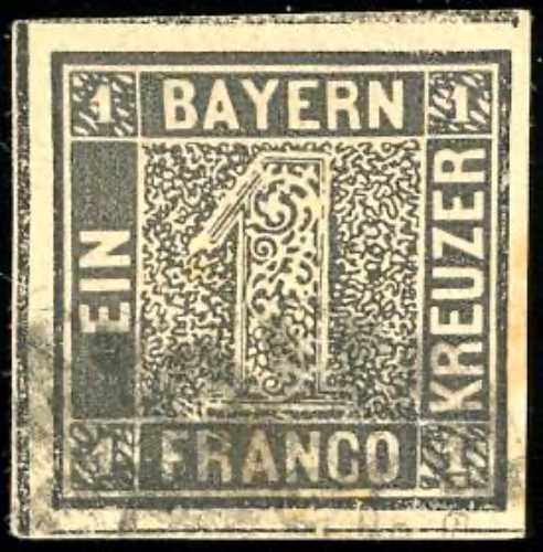 GERMANIA BAVIERA 1849 - 1 k. ... 