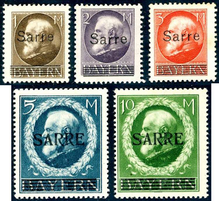 GERMANIA SARRE 1920 - 1 m., 2 m., ... 