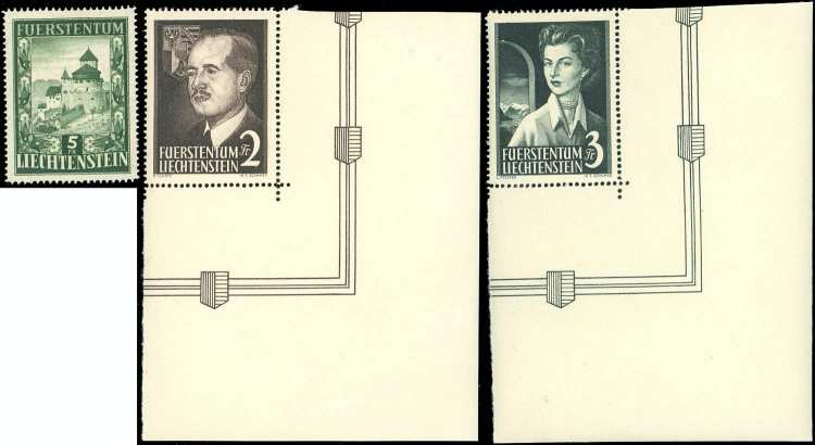 LIECHTENSTEIN 1952/55 - 5 f. ... 