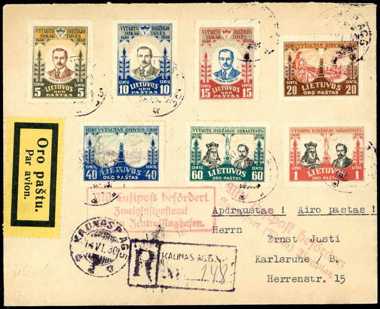 LITUANIA POSTA AEREA 1930 - ... 