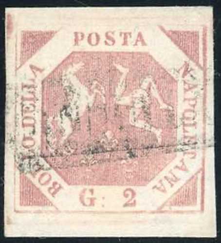 1858 - 2 grana rosa lillaceo, III ... 