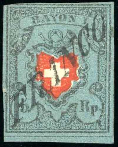 SVIZZERA 1850 POSTE FEDERALI - 5 ... 