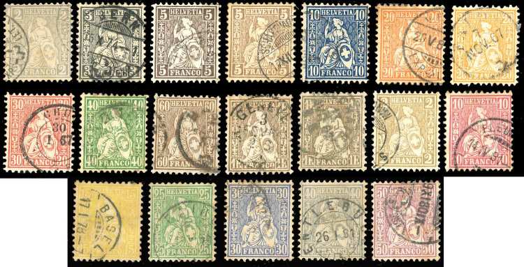 SVIZZERA 1862/78 - Helvetia ... 