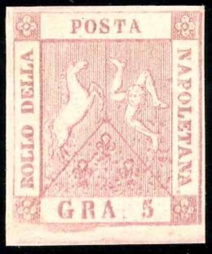 1858 - 5 grana rosa lillaceo, I ... 