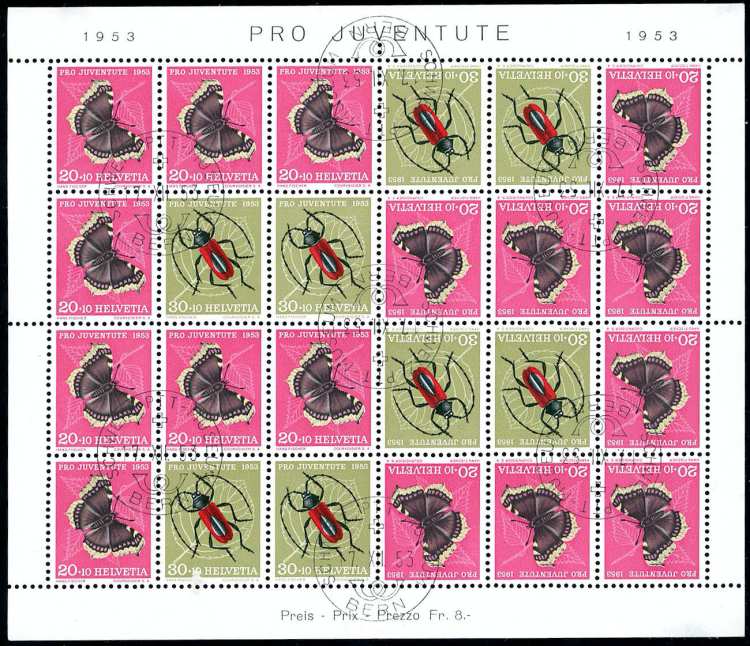 SVIZZERA MINIFOGLIO 1953 - Pro ... 