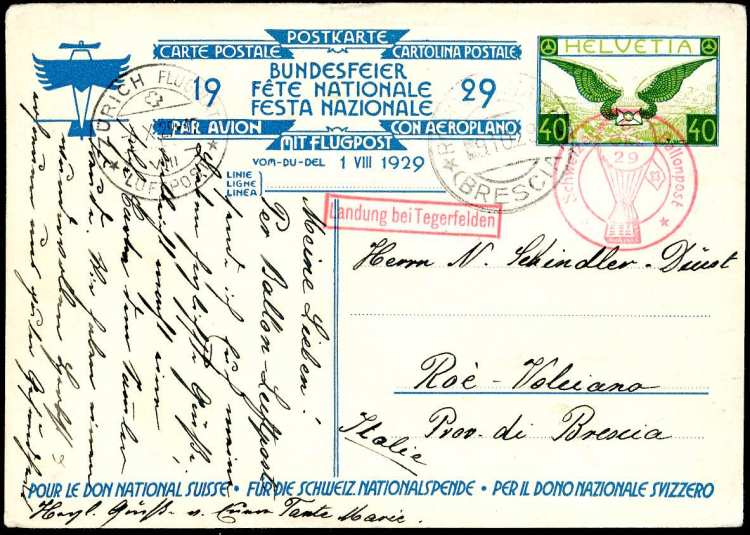 SVIZZERA POSTA AEREA 1929 - ... 