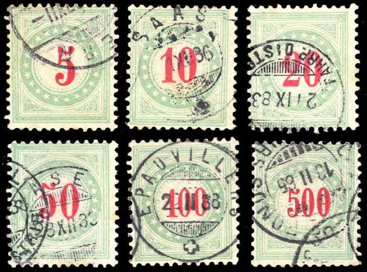 SVIZZERA SEGNATASSE 1883 - Cifra ... 