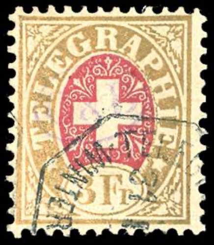 SVIZZERA TELEGRAFI 1868 - 3 f. ... 